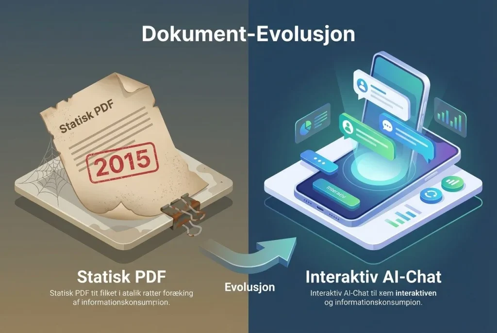 Dokument-evolusjon fra statisk PDF til AI-chat