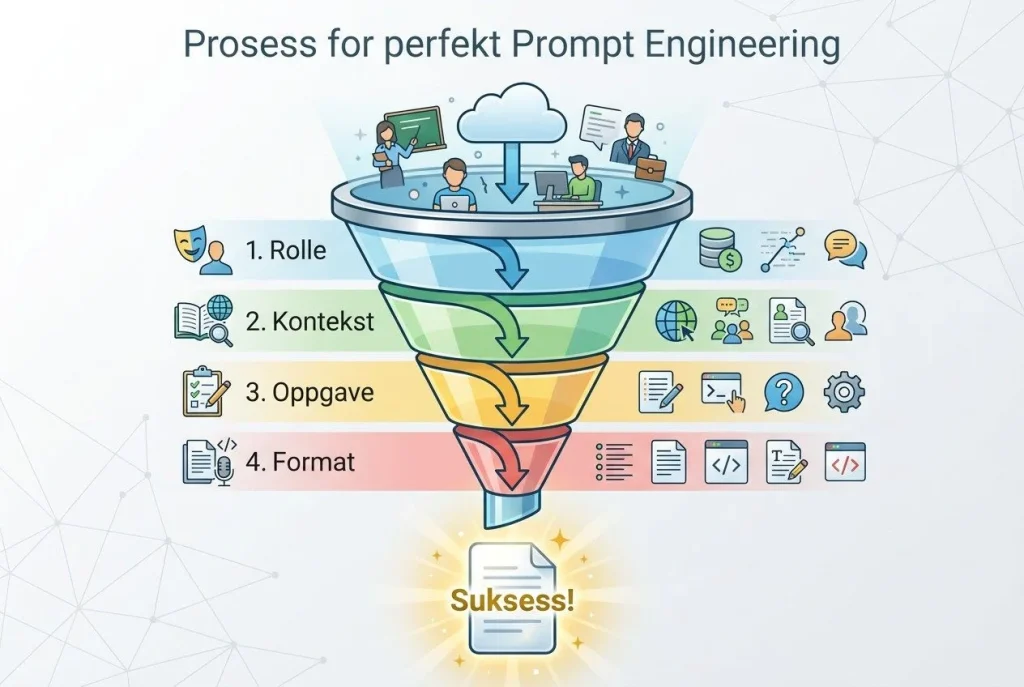 Fremgangsmåte for effektiv prompt engineering.