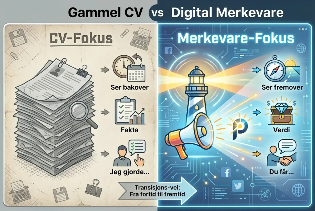 Gammel CV vs digital merkevarefokus.