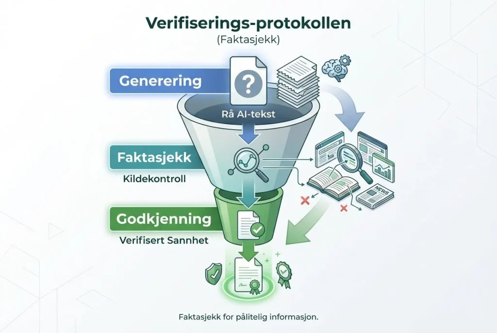 Prosess for verifisering av informasjon.