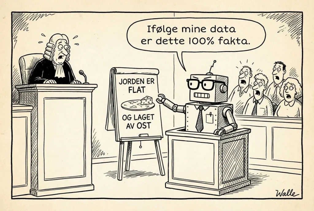 Robot påstår jorden er flat og av ost.