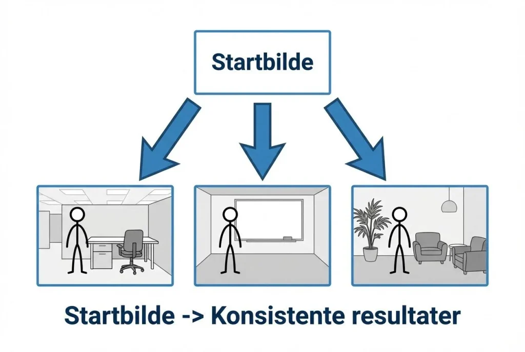 Startbilde for konsistente resultater i ulike rom.